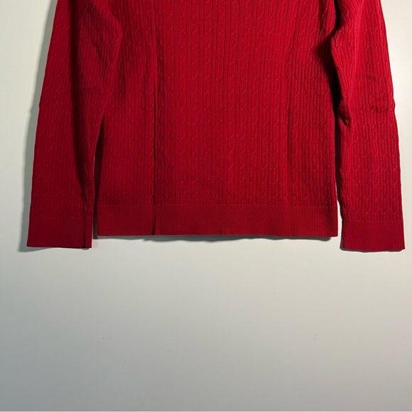 TALBOTS RED SWEATER WOMEN’S V-NECK - Picture 10 of 12